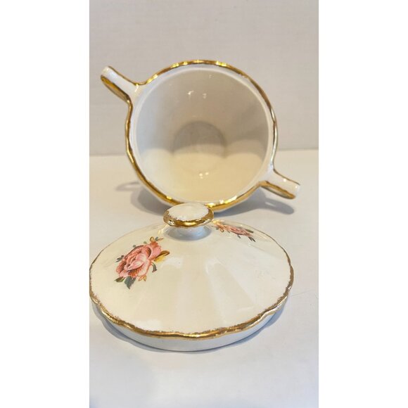 Vintage Sovereign Potters Canada Cream & Sugar Set Floral Cross-Stitch Pattern - Picture 9 of 10